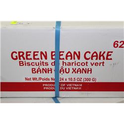 CASE OF GREEN BEAN CAKES AS THEY COME