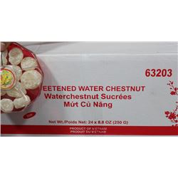 63203 CASE OF SWEETENED WATER CHESTNUTS