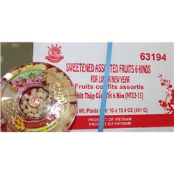63194 CASE OF SWEETENED ASSORTED FRUITS 6 KINDS