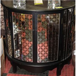 MIRRORED HALF MOON HALL CHEST