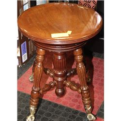 CLAW FOOT PIANO STOOL