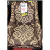 Image 1 : BROWN & CREAM PATTERNED FABRIC ACCENT CHAIR