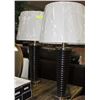 Image 1 : PAIR OF BLACK AND CHROME NEW TABLE LAMPS