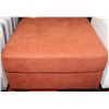 Image 1 : RUST COLOURED FABRIC OTTOMAN