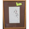 Image 1 : FRAMED & SIGNED INK SKETCH BY ODJIGLNG 'CARING'