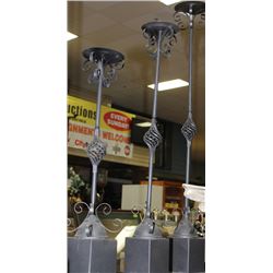 3 PC METAL CANDLE HOLDER SET