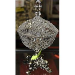 PINWHEEL CRYSTAL CANDY DISH