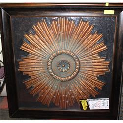 SHADOW BOX STYLE FLOWER WALL ART