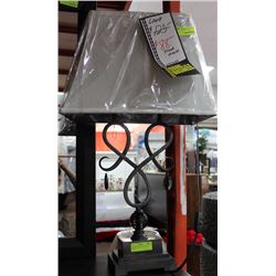 METAL AND GLASS DUAL BULB LAMP