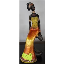 DECORATIVE AFRICAN WOMAN ORNAMENT