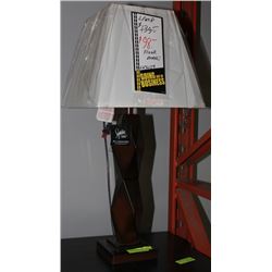 WOOD BASE TABLE LAMP