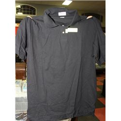 LARGE BLACK GOLF SHIRT 100% COTTON