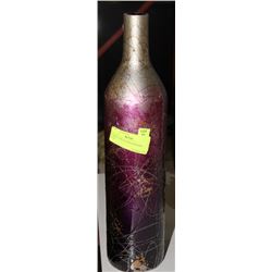 PURPLE AND SILVER DESIGNER VASE