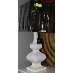 WHITE AND BLACK HOUR GLASS SHAPED DESIGNER LAMP