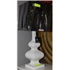 Image 1 : WHITE AND BLACK HOUR GLASS SHAPED DESIGNER LAMP