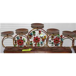 FLORAL 5 CANDLE CANDLE HOLDER
