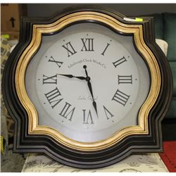 EDINBURGH CLOCK WORKS FRAMED LARGE CLOCK