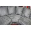 Image 3 : 2 PIECE TEAL FABRIC CORNER SECTIONAL