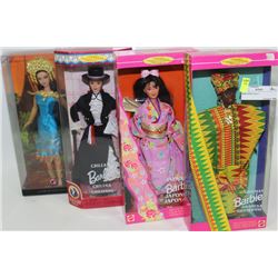 COLLECTIBLE BARBIE X4