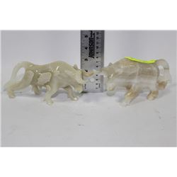 ESTATE 2 STONE BULL ORNAMENTS