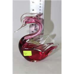 ESTATE ART GLASS SWAN