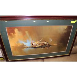 FRAMED BARRIE A. F. CLARK SPITFIRE PICTURE #49/430