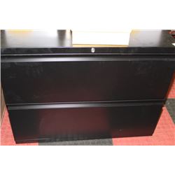 NEW BLACK 2 DRAWER FILING CABINET