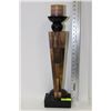 Image 1 : LARGE BLACK & GOLD TONED CANDLE HOLDER