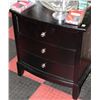 Image 1 : BLACK 3 DRAWER  NIGHT STAND