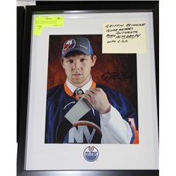 GRIFFIN REINHART FRAMED AUTOGRAPH - GUARANTEED