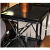 Image 1 : PAIR OF BLACK AND METAL SIDE TABLES