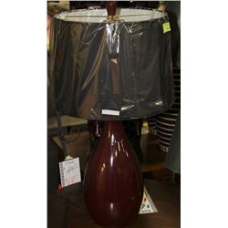 NEW MAROON LAMP W SHADE