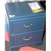 Image 1 : NAVY BLUE 2 DRAWER NIGHT TABLE