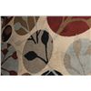 Image 1 : CREAM & COLOURED CIRCLE & PLANT PATTERN AREA RUG