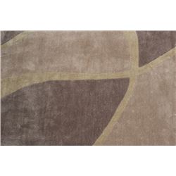 BEIGE & TAN ABSTRACT PATTERNED AREA RUG