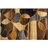 Image 1 : CIRCLE AND STRIPE COMBO PATTERNED AREA RUG