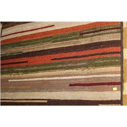 BLACK & COLOURED FLORAL AREA RUG