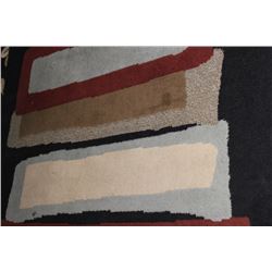 BROWN & BEIGE PATTERNED AREA RUG