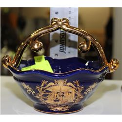 LIMOGES HANDLED CANDY DISH