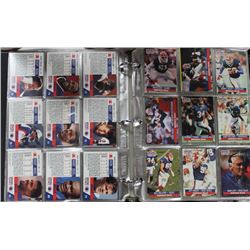 BINDER OF ASSORTED PRO SET FOOTBALL CARDS