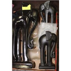 SET OF 3 CERAMIC ELEPHANTS
