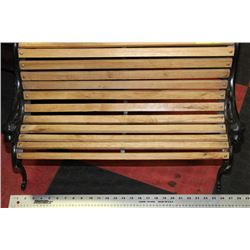 SMALL WOODEN & METAL BENCH