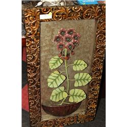 METAL ART FLORAL PICTURE 36" X 20"