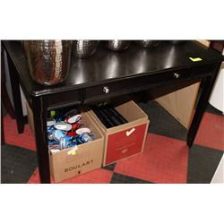 WOOD TONE WRITING DESK *CRACKED LEG*