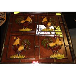 METAL ROOSTER WALL ART ON CHOICE