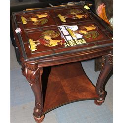 CARVED STYLE END TABLE (SCRATCHES ON TOP)