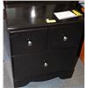 Image 1 : BLACK 2 DRAWER NIGHT TABLE * DAMAGED CORNER*