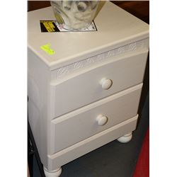 CREAM COLOURED 2 DRAWER NIGHT TABLE