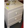 Image 1 : CREAM COLOURED 2 DRAWER NIGHT TABLE