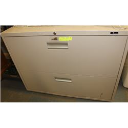 LATERAL 2-DRAWER LOCKING FILE CABINET